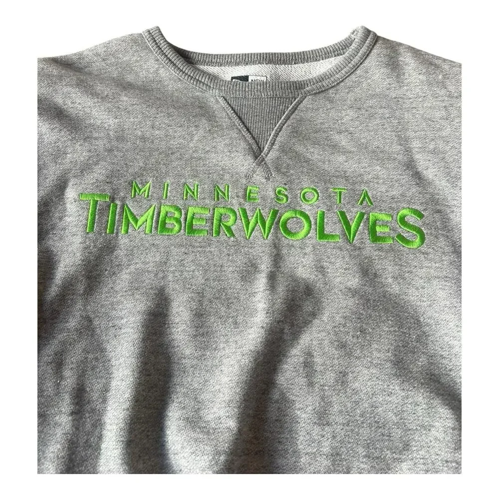 New Era Cooperstown Collection Minnesota Timberwolves Sweatshirt Gray Crewneck